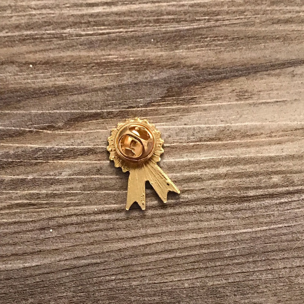 Meh Gold Ribbon Enamel Pin - Picture 3 of 3